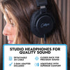 Carry-On Music Bundle: Black Folding Piano 88 Touch & Studio Headphones