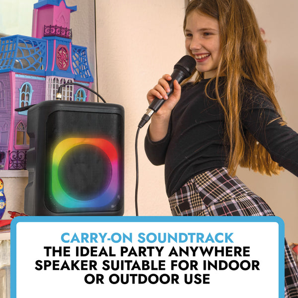 Carry-On Music Bundle: Soundtrack Portable Bluetooth Speaker & Dynamic Microphone with XLR-Jack Cable - Black