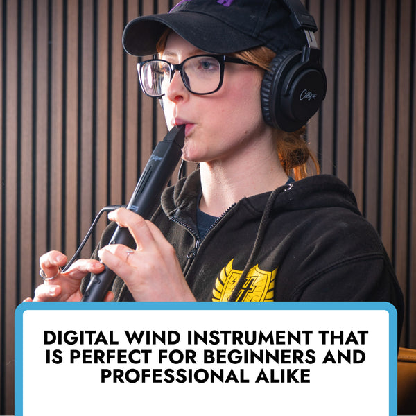 Carry-On Music Bundle: Black Digital Wind Instrument 2 & Carry-On SH-100 Studio Headphones