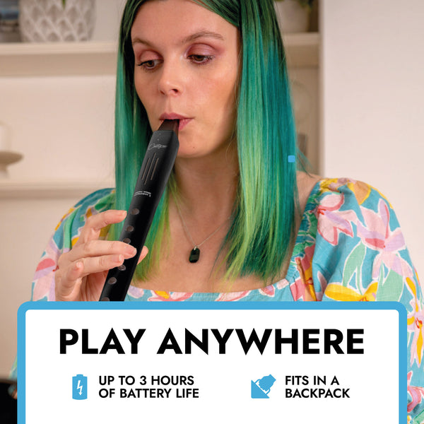 Carry-On Music Bundle: Black Digital Wind Instrument 2 & Carry-On SH-100 Studio Headphones