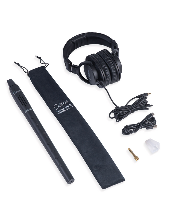 Carry-On Music Bundle: Black Digital Wind Instrument 2 & Carry-On SH-100 Studio Headphones