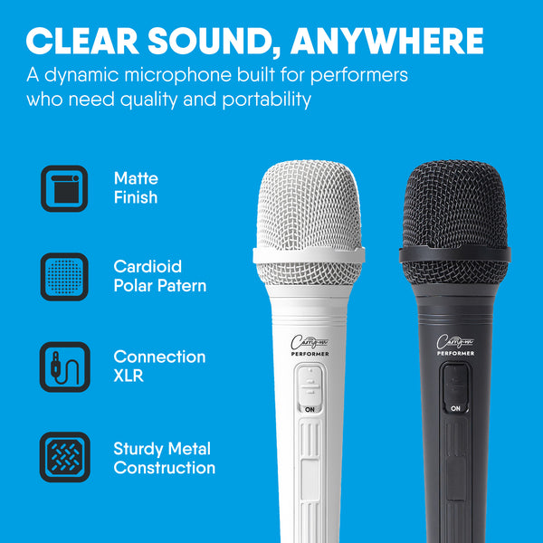 Carry-on Performer Dynamic Microphone - White