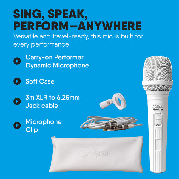 Carry-on Performer Dynamic Microphone - White