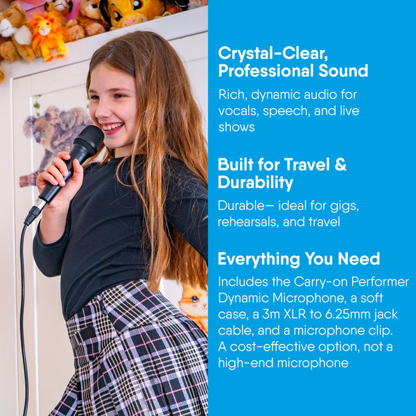 Carry-on Performer Dynamic Microphone - White